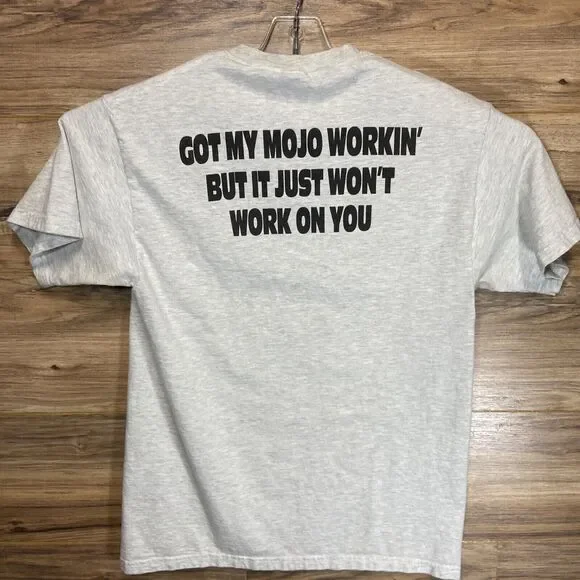 Vtg Muddy Waters Mojo T Shirt 90s Blues Singer Musician Gray Mens Sz M - Picture 6 of 6